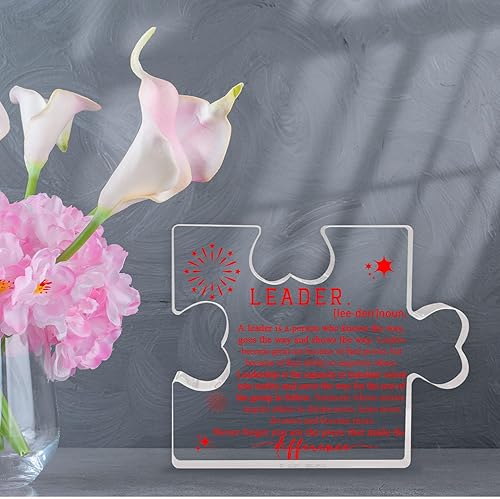 Vista 73 de Regalos de agradecimiento para jefe, regalos de agradecimiento para mentor líder, letrero de definición de líder para mujeres y hombres, letrero