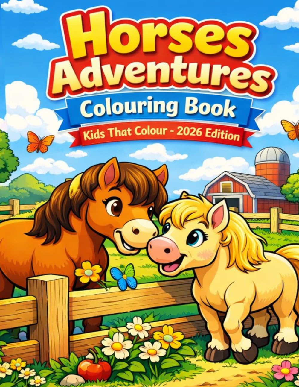 Horses Adventures Colouring Book: Kids That Colour - 2026 Edition