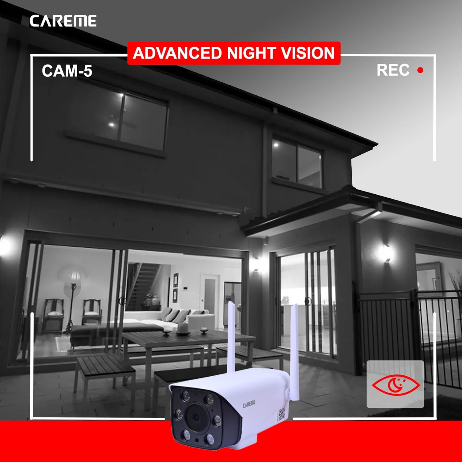 71NOc31zCmL._SL1500_ CareME 3MP 1296p HD All Time Color Vision 4G SIM Based Outdoor Security Camera for Home, Shop, Office, Farm, and Construction Site | IP66 Waterproof Two Way Talk Plug & Play Security Camera