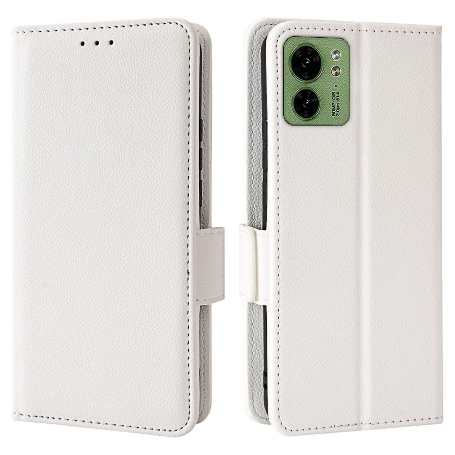 Topme Custodia Portafoglio In Pelle Per Motorola Moto Edge 40 – Cover Con Stand, 3 Scomparti Per Carte E Tasca Monete, Colore Azzurro