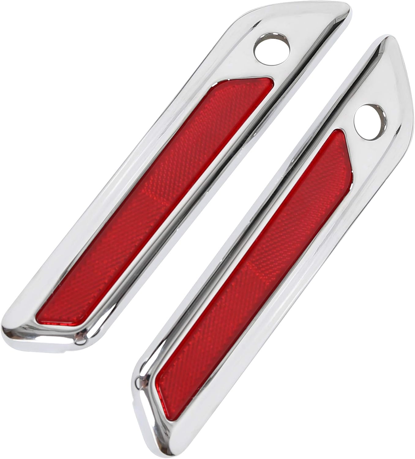 ECOTRIC Hard Saddlebag Hardware Latch Kit Compatible with 2014-2024 Harley Touring Road King Street Glide Electra Glide Ultra-Classic FLT FLHT Chrome Latch Covers Lever Reflectors Locks Lids