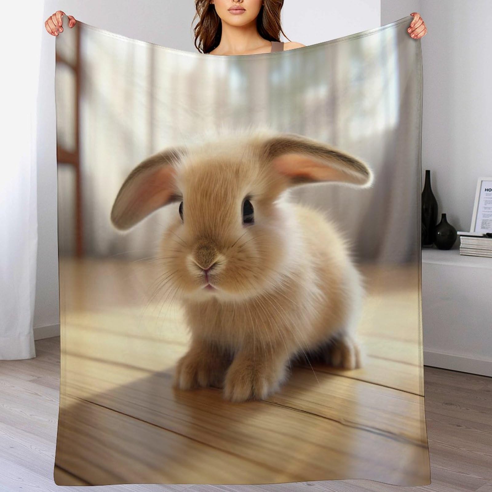 Couverture lapin flannel douce : résolvez le froid sur votre canapé en toute saison