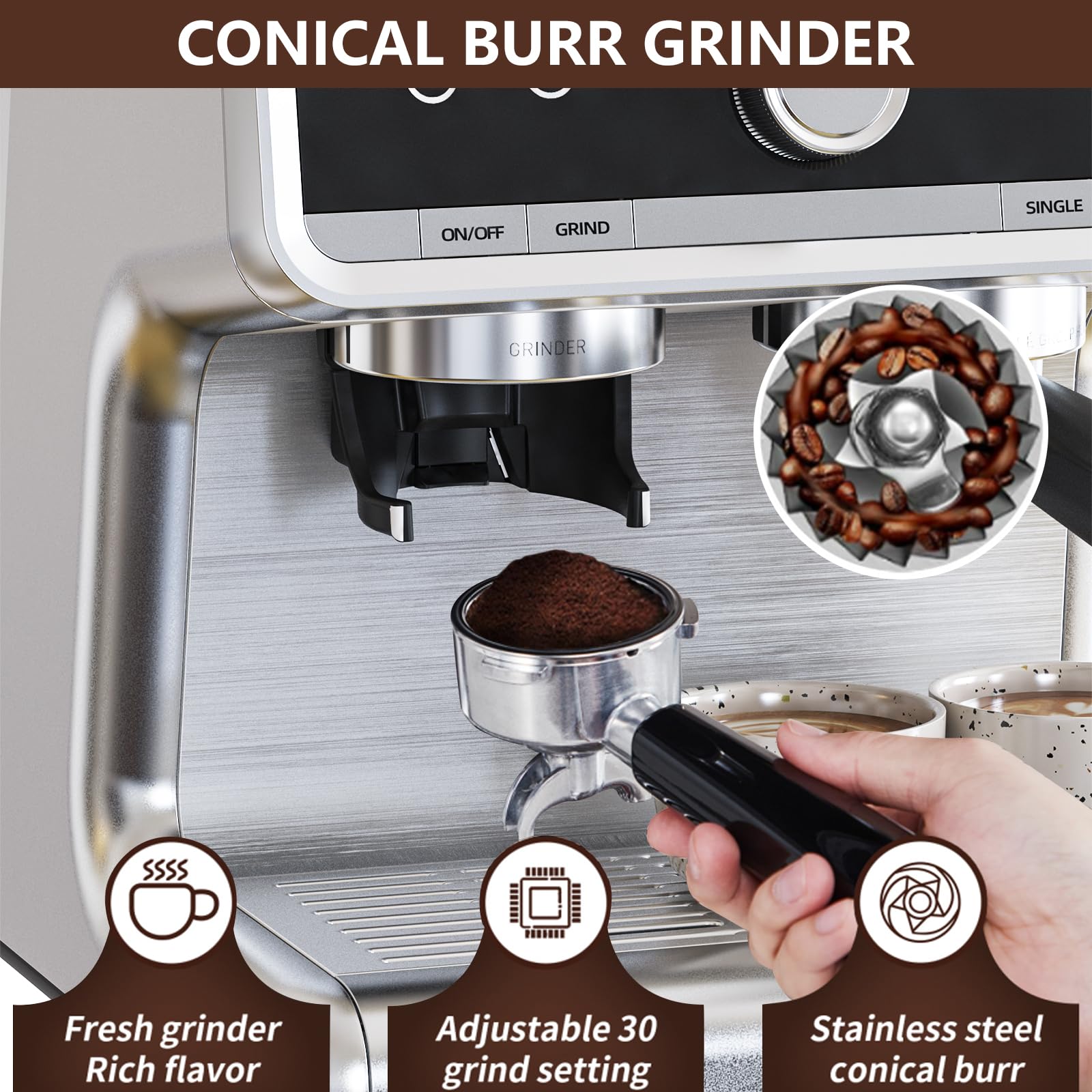 Máquina de café espresso de a... - B0FCFRP388 | Encarguelo.com