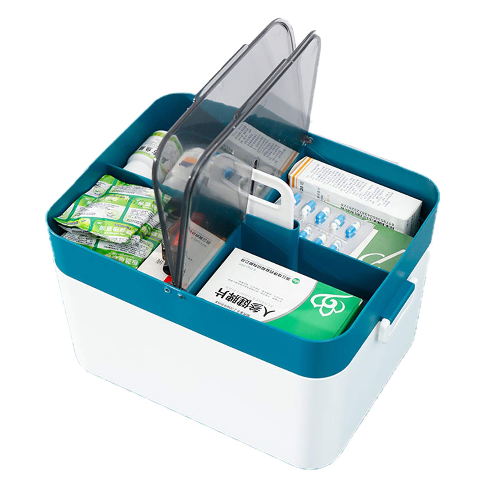 Botiquín de Primeros Auxilios Familiar, botiquín portátil, botiquín, botiquín de Primeros Auxilios, botiquín Familiar con asa, múltiples Capas, portátil, Duradero, Caja de Almacenamiento de
