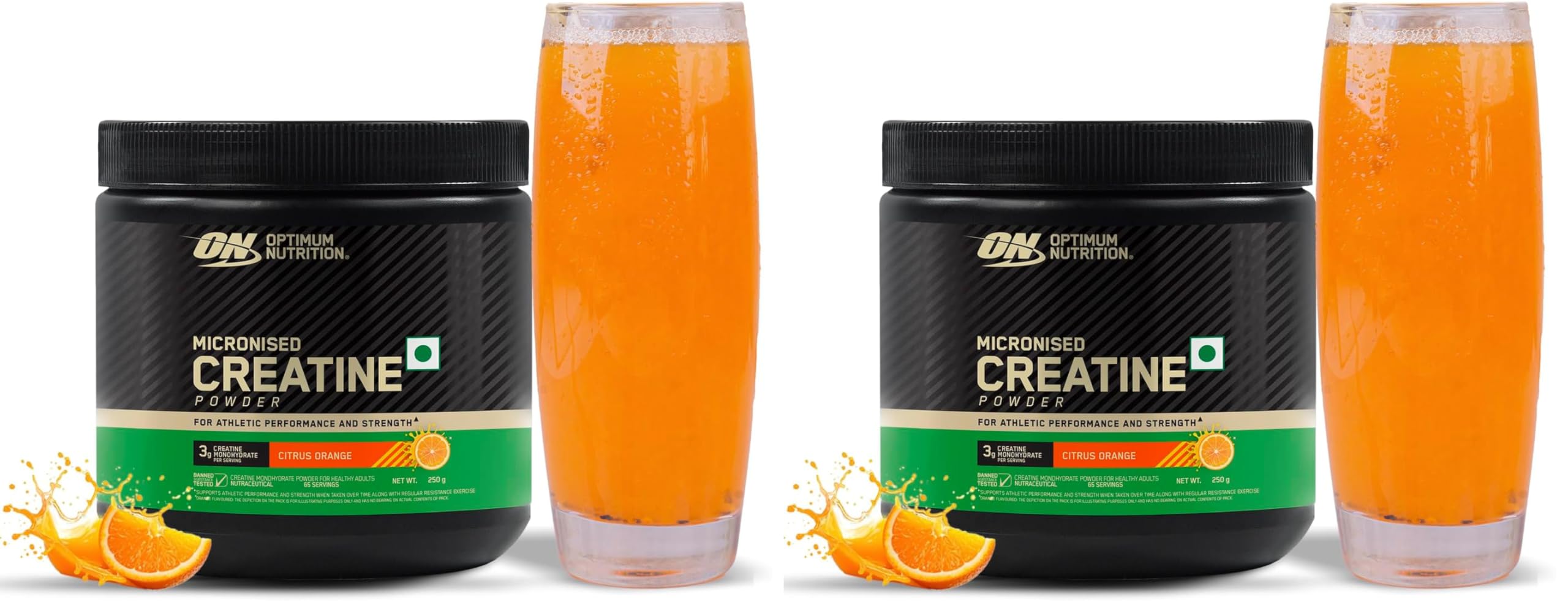 Optimum Nutrition (ON) Micronized Creatine Powder - 250 Gram, 65 Serves, Citrus Orange, 3g of 100% Micronised Creatine Monohydrate per serve, Supports Athletic Performance & Strength. (Pack of 2)-image-29