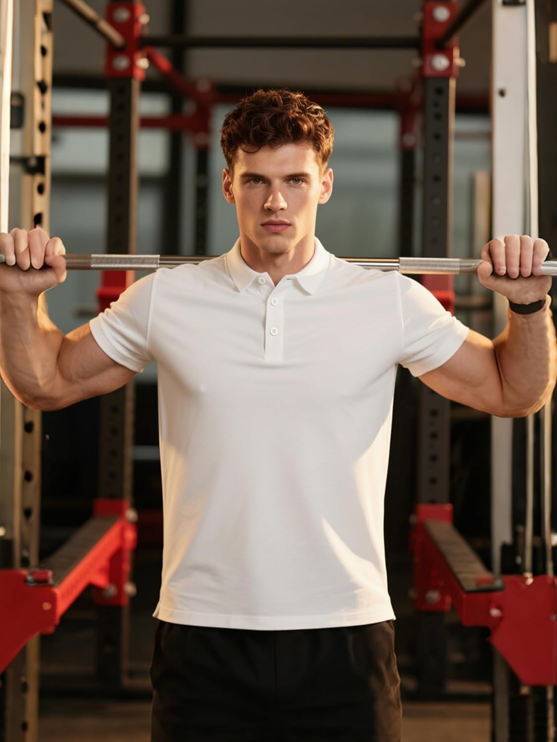 Men's 3 Pack Polo Shirts Dry Fit Moisture Wicking Performance Golf Shirt Short Sleeve for Work Athletic