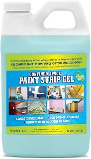 Dumond Confined Space Paint Strip Gel, Remove Up to 15 Layers of Latex, Oil, Acrylic & Water-Based Coatings from Small Spaces, Closets, Furniture, Sheds, Attics & More, Citrus Lime Aroma, 1/2 Gallon