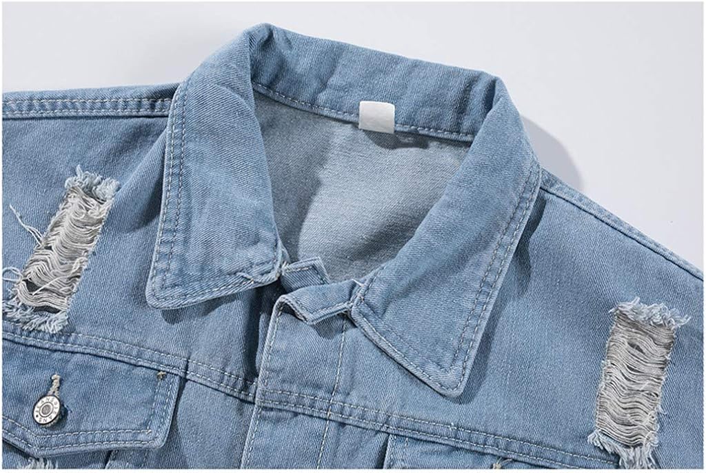 FRAUIT Giacca Jeans Uomo Oversize Strappata Giacche Invernali Taglie Forti  Trucker Giubbotto Uomini Autunnale Autunno Cappotto Manica Lunga Casual  Denim Giubbini Cappotti : Amazon.it: Abbigliamento