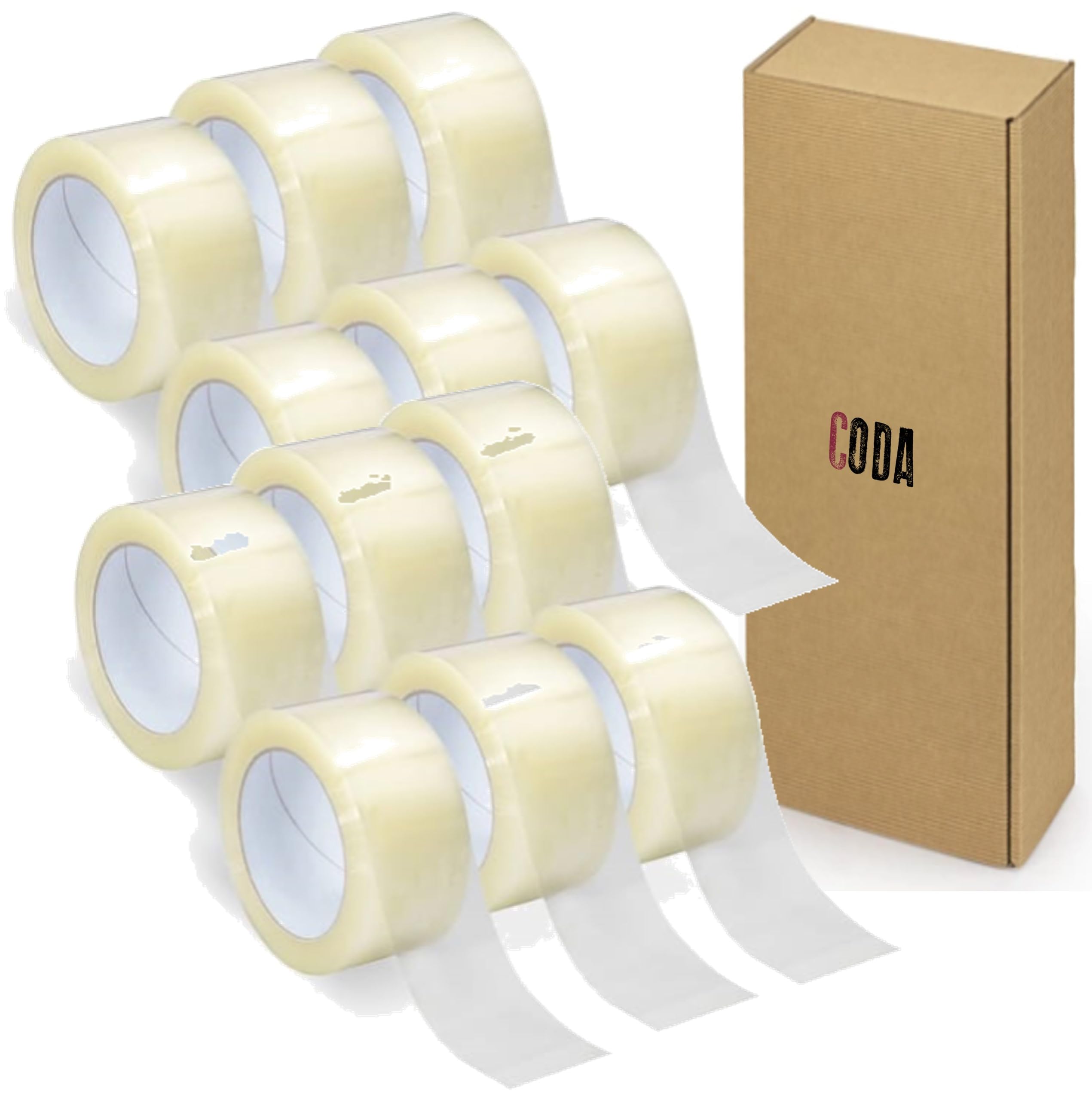 Cosecha Privada Cintas XL Adhesivas - 132 m - CODA - Rollo Precinto Doble Longitud - Precinto Transparente Universal para Embalar, Sellar y Empaquetar Resistente al Desgarro y a los Rayos UV (36)