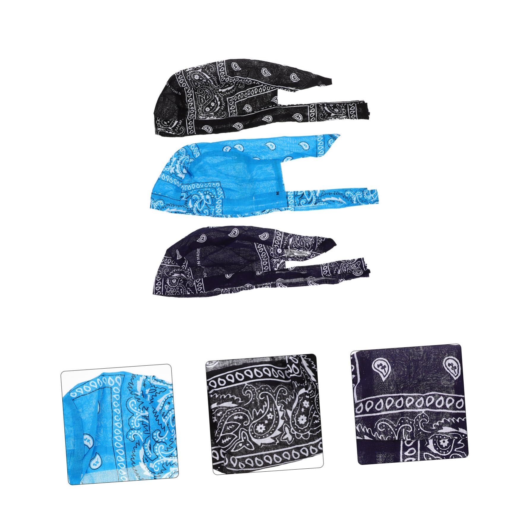 SHERCHPRY 15pezzi Cappelli Bandana Hip-hop Per Uomini Cappelli Pirata Regolabili Per Sport e Chemioterapia Di Colori Lago