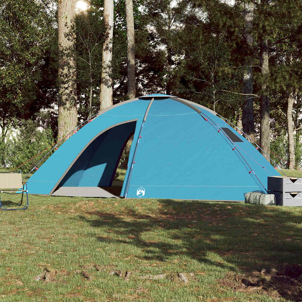 Tenda da Campeggio 8 Persone Grigio e Arancione