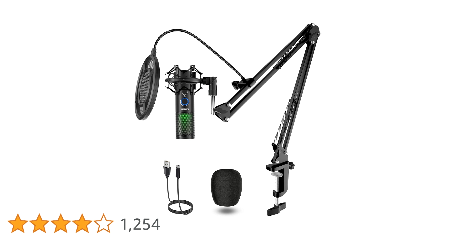 Kungber Q18 コンデンサーマイク Amazon.co.jp: Kungber コンデンサーマイク PC マイク USBマイク