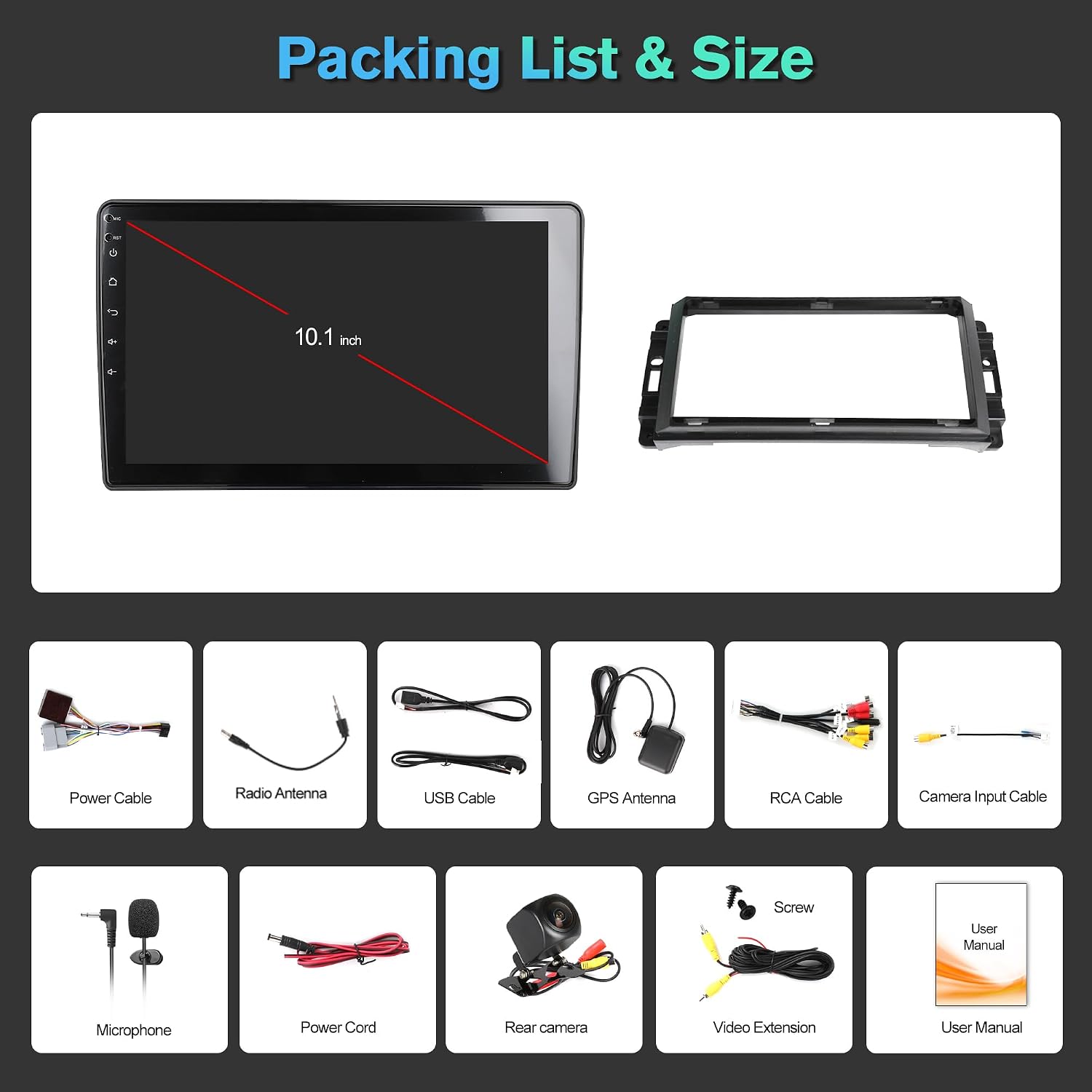 4G+64G Android 13 Car Radio for Jeep Wrangler JK 2007-2018 Dodge Ram 1500 2500 3500,10" Touch Wireless Carplay&Android Auto Support Touchscreen Radio Upgrade with AHD Camera,GPS Navigation,SWC,WiFi