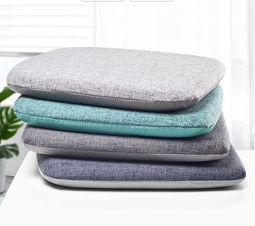 Miniatura 2 de Cojines de espuma para silla de comedor con lazos cuadrados de 14 x 14 pulgadas de grosor, antideslizante, para cocina, sala de estar, oficina,