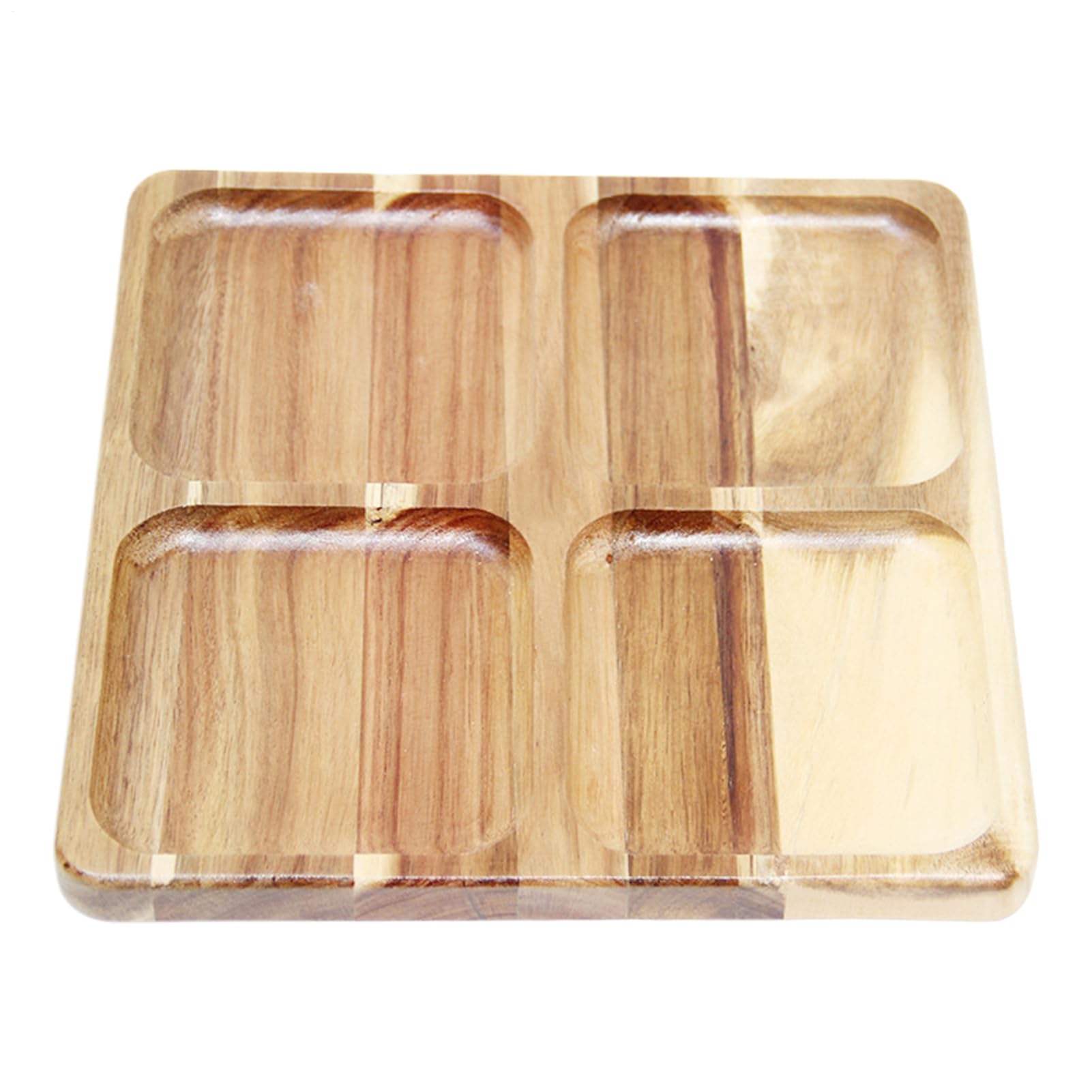 Assiettes carrées vintage et plateau de service à compartiments pour la maison