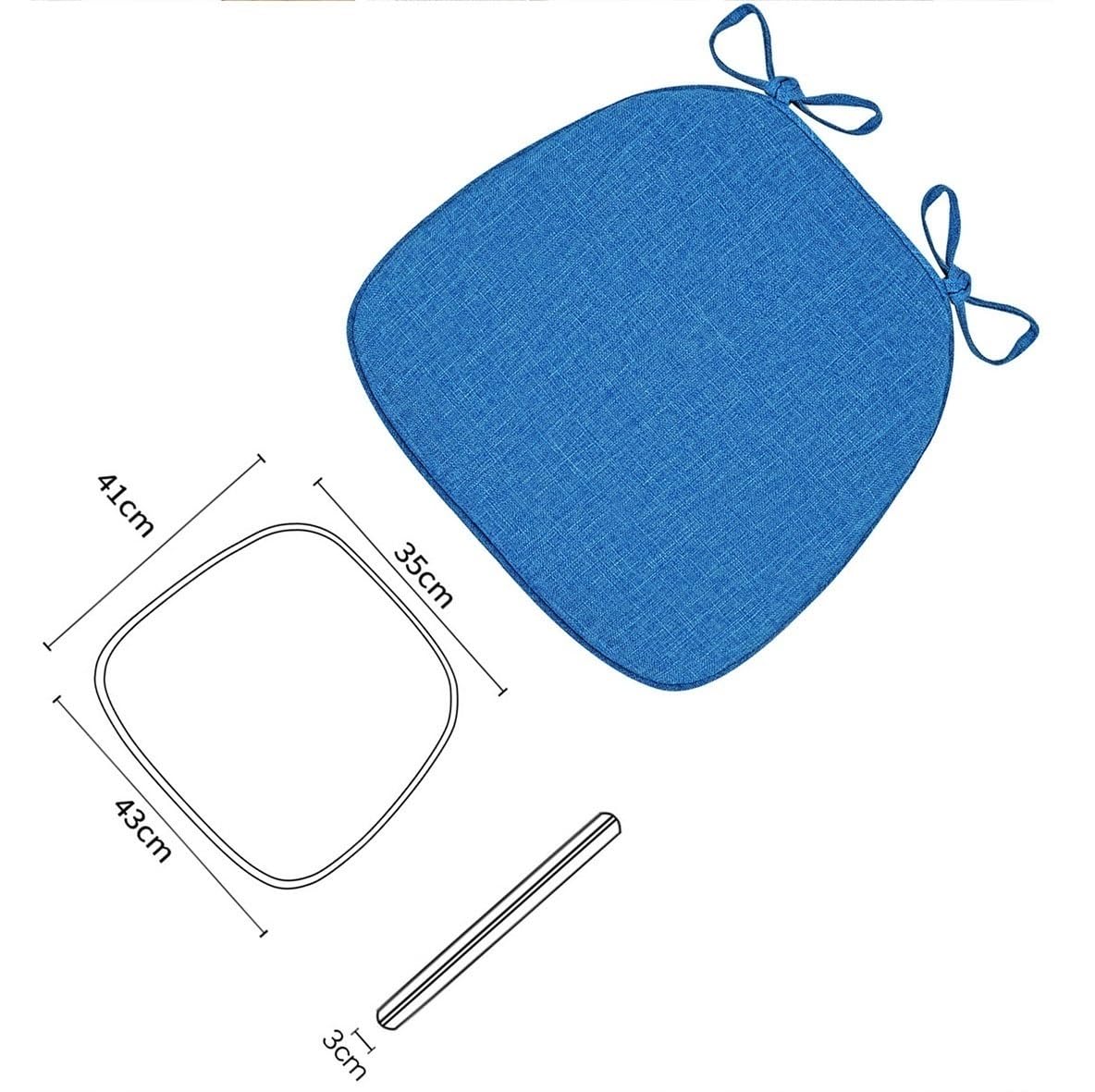 Cuscini per sedie da pranzo a forma di U, confezione da 1/2/4, morbidi e confortevoli, lavabili, cuscinetti antiscivolo con laccetti, per sedie da cucina e sala da pranzo