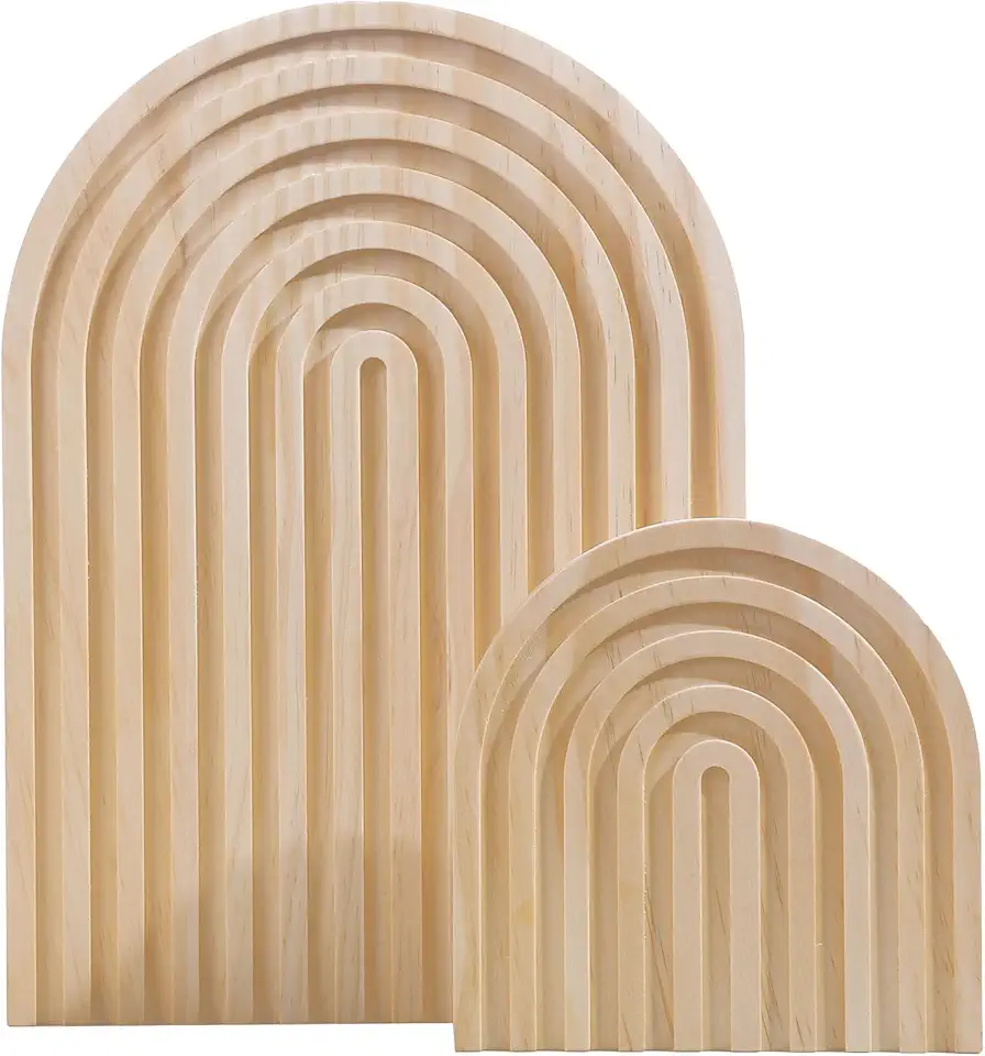2-Piece Wooden Rainbow Arch Décor