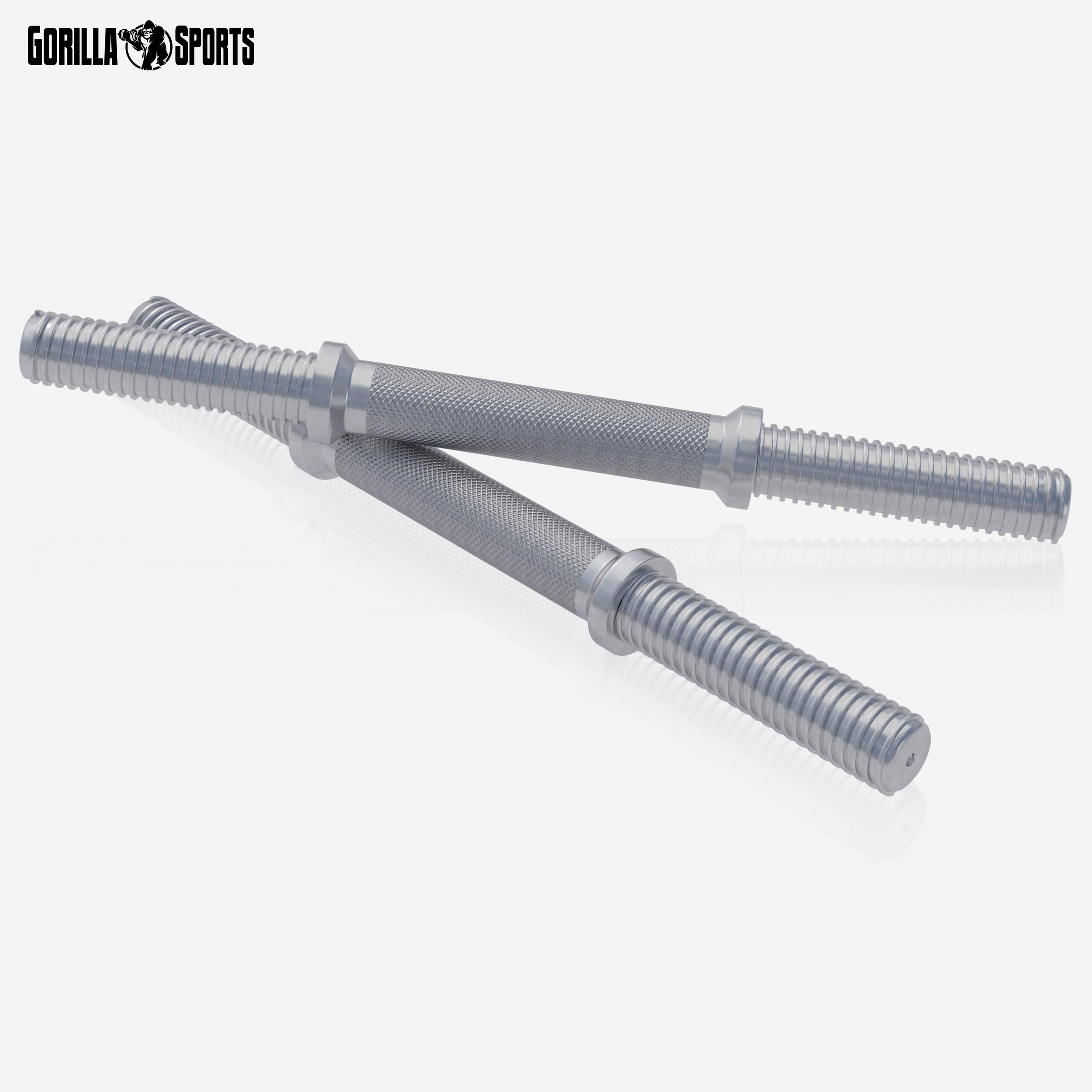 GORILLA SPORTS® Set di Manubri - Coppia, Dischi Pesi 20kg/30 kg, con Bilanciere Ø 30mm, 2 Chiusura a Stella, Rivestiti in Plastica, Nero - Pesi Regolabili Palestra, Fitness Dumbbell, Allenamento, Casa