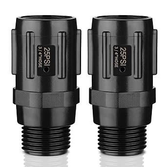Pressure Regulator 25 PSI, 3/4" FHT 3/4" MHT, Pressure Reducer Low Flow Valve ideal for Drip Irrigation System 2-Pack
