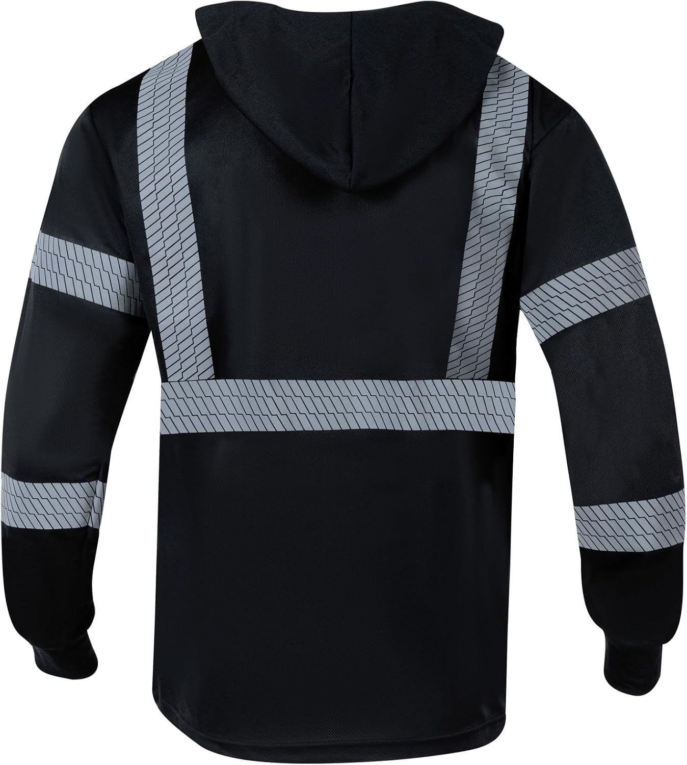 VENDACE Safety Reflective High Visibility Long Sleeve Shirts with Hood Class 3 Hi Vis Construction Breathable Work Shirts - Image 3