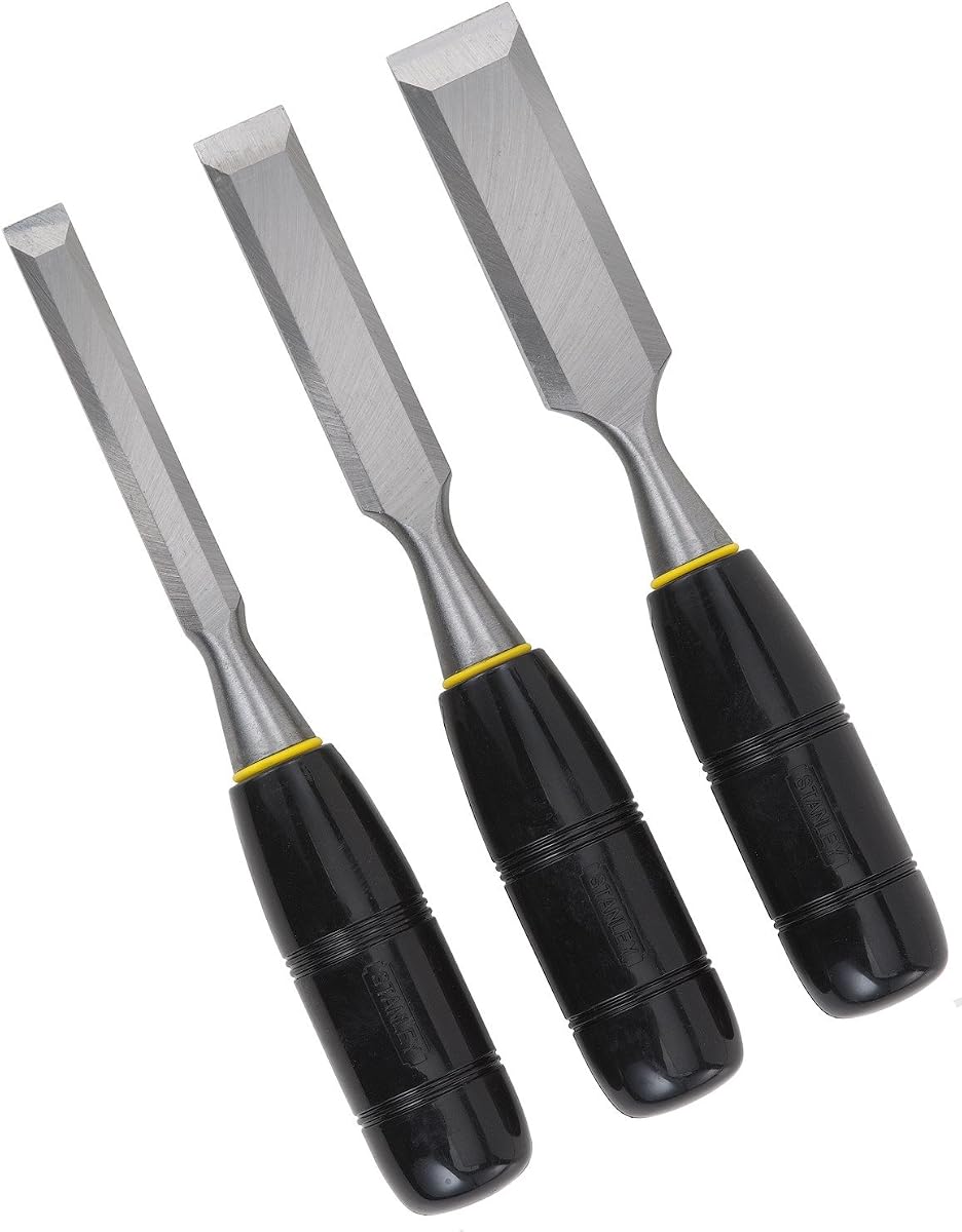 Hand Tools 16-150 3 Pc Set Short Blade Wood Chisels