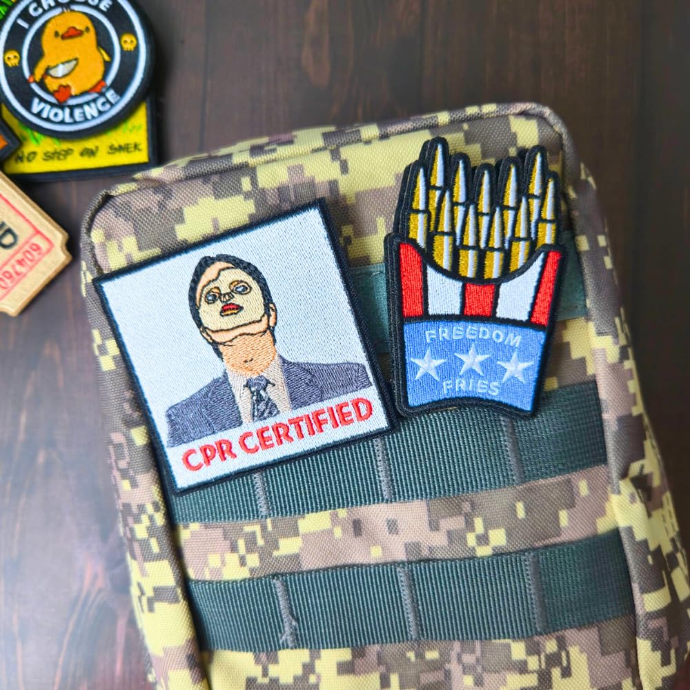 I Choose Violence Funny Cat Embroidered Patch – 8cm Hook & Loop Morale Patch For Backpacks, Vests, Jackets | Humorous Gift Idea