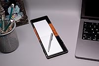 Vista 2 de Mini padfolio con bloc de notas y bolígrafo, enfermera práctica con licencia LPN, grabado personalizado incluido (negro con oro)