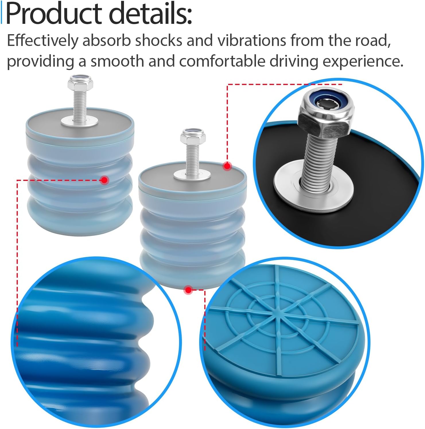 SSF-604-40 Air Helper Springs Compatible with Toyota Tacoma Tundra T100 Pickup FJ Cruiser Auxiliary Spring, 2 Pcs Left Right Front Rear