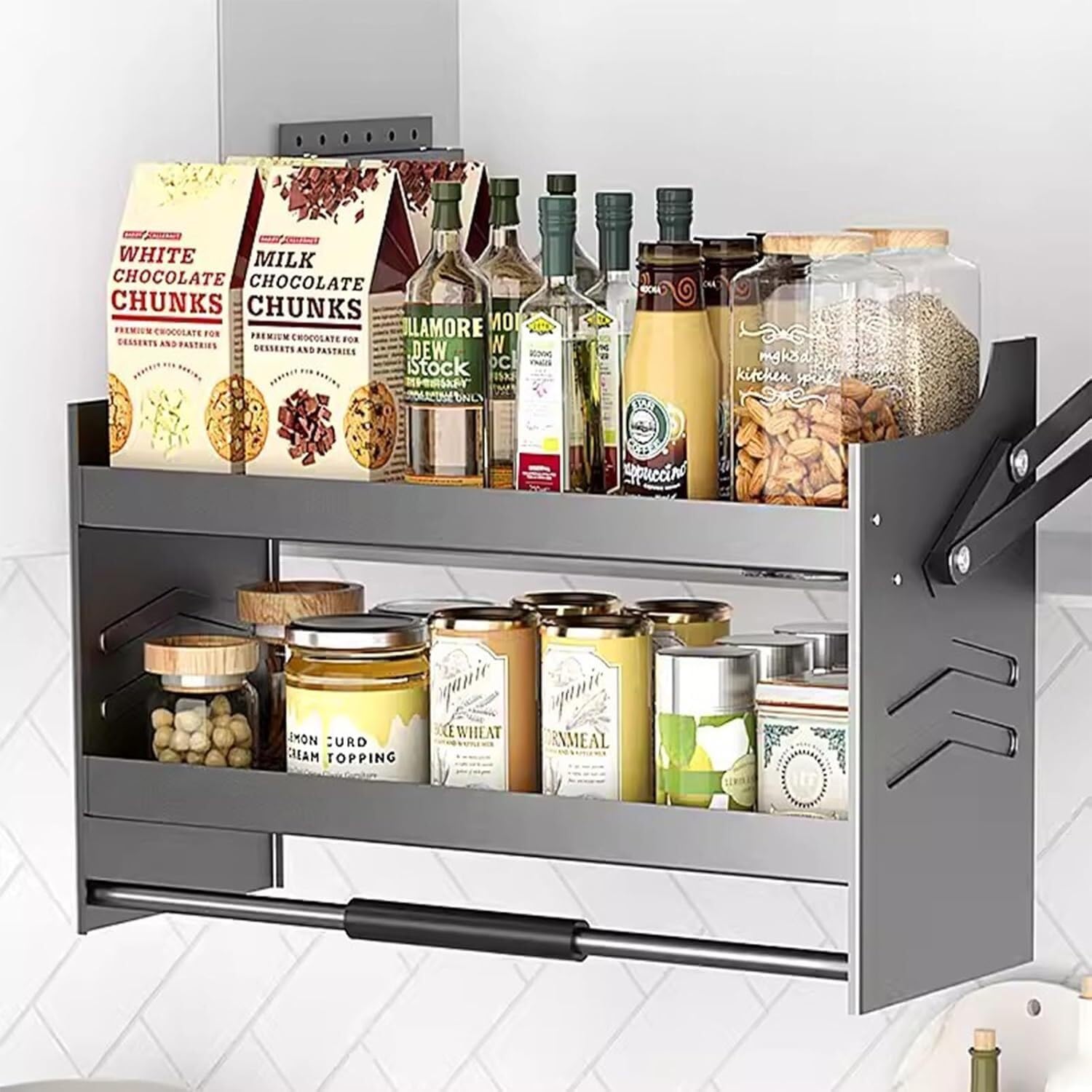 Étagère extractible contre le désordre : rangement mural 66 cm