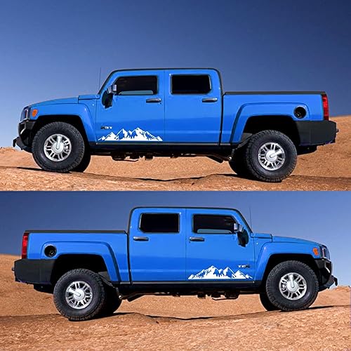 Miniatura 4 de 2 calcomanías de vinilo con diseño gráfico de montaña para automóvil, puerta lateral, nieve, montaña, decoración, SUV, camión, vehículo todoterreno,