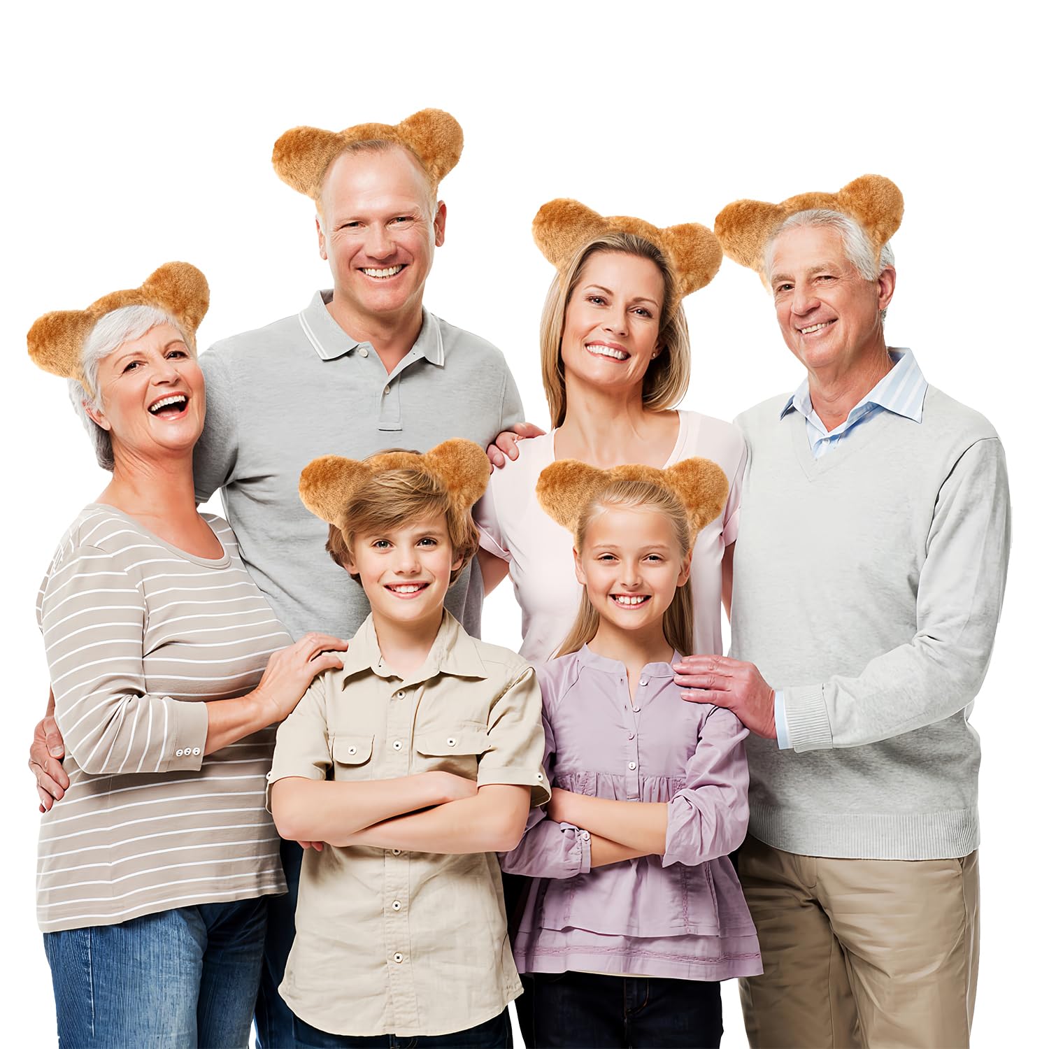 JUFYVO 8pcs Bear Ears Hair Band Cosplay Party Ears Handband Cartoon Ear Headbands Animal Costume Accessories for Halloween Masquerade - Image 4