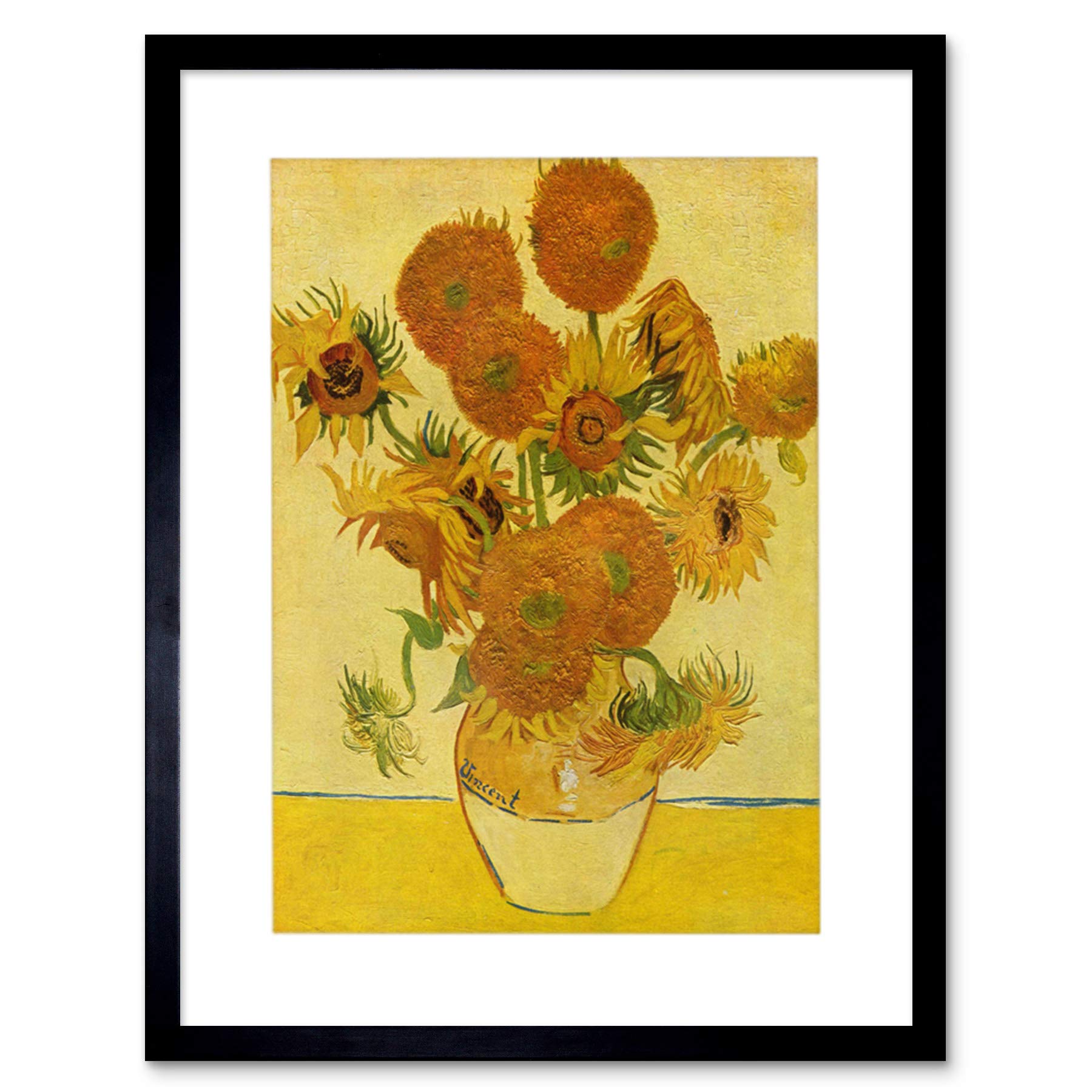 Wee Blue Coo PAINTING VAN GOGH STILL LIFE SUNFLOWERS FRAMED PICTURE ART PRINT F97X9744