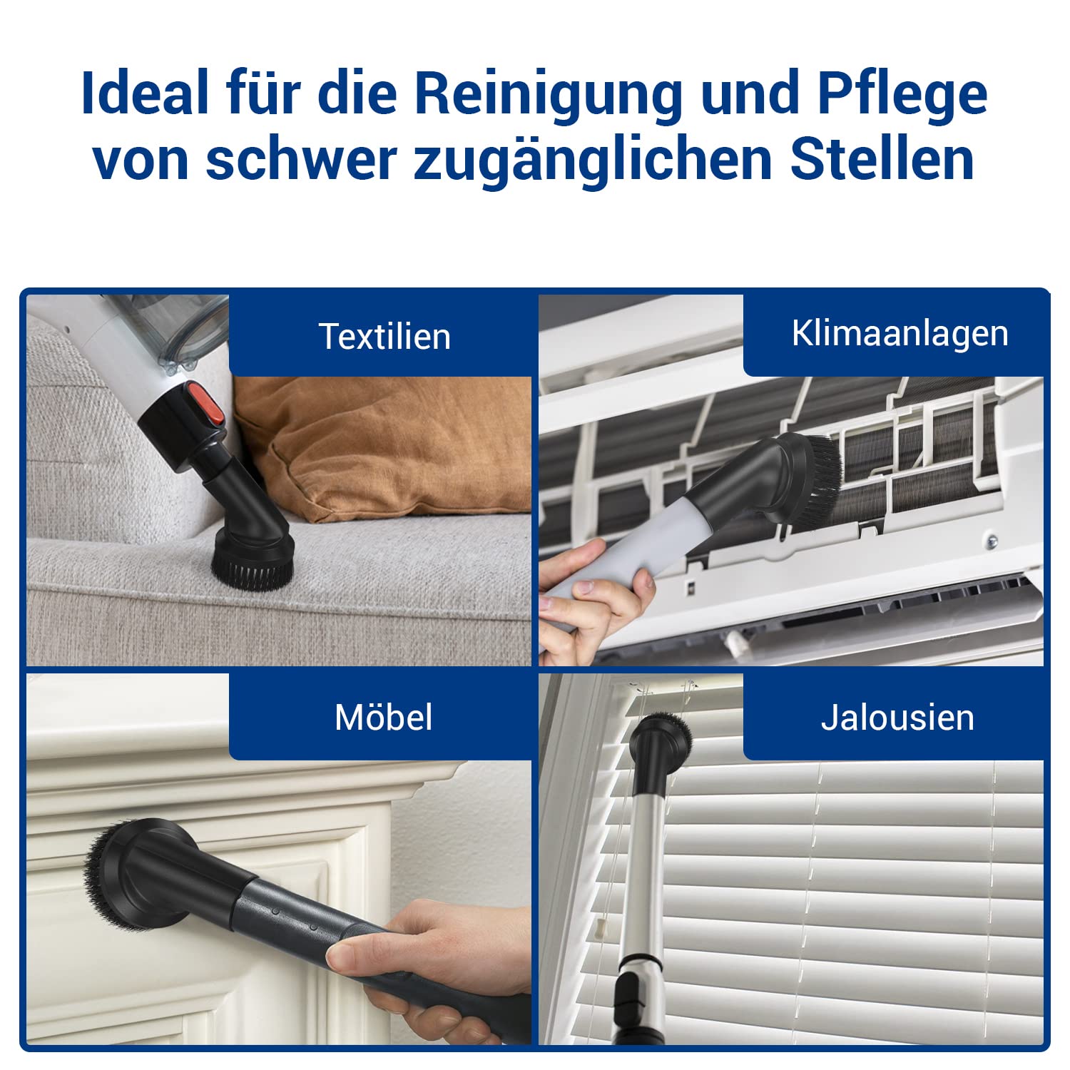 Spazzola Universale Per Aspirapolvere Spazzola Per Aspirapolvere 35mm - Universale, Per Pulizie Precise E Veloci Spazzola Nera Per Soffiante - Foto 4