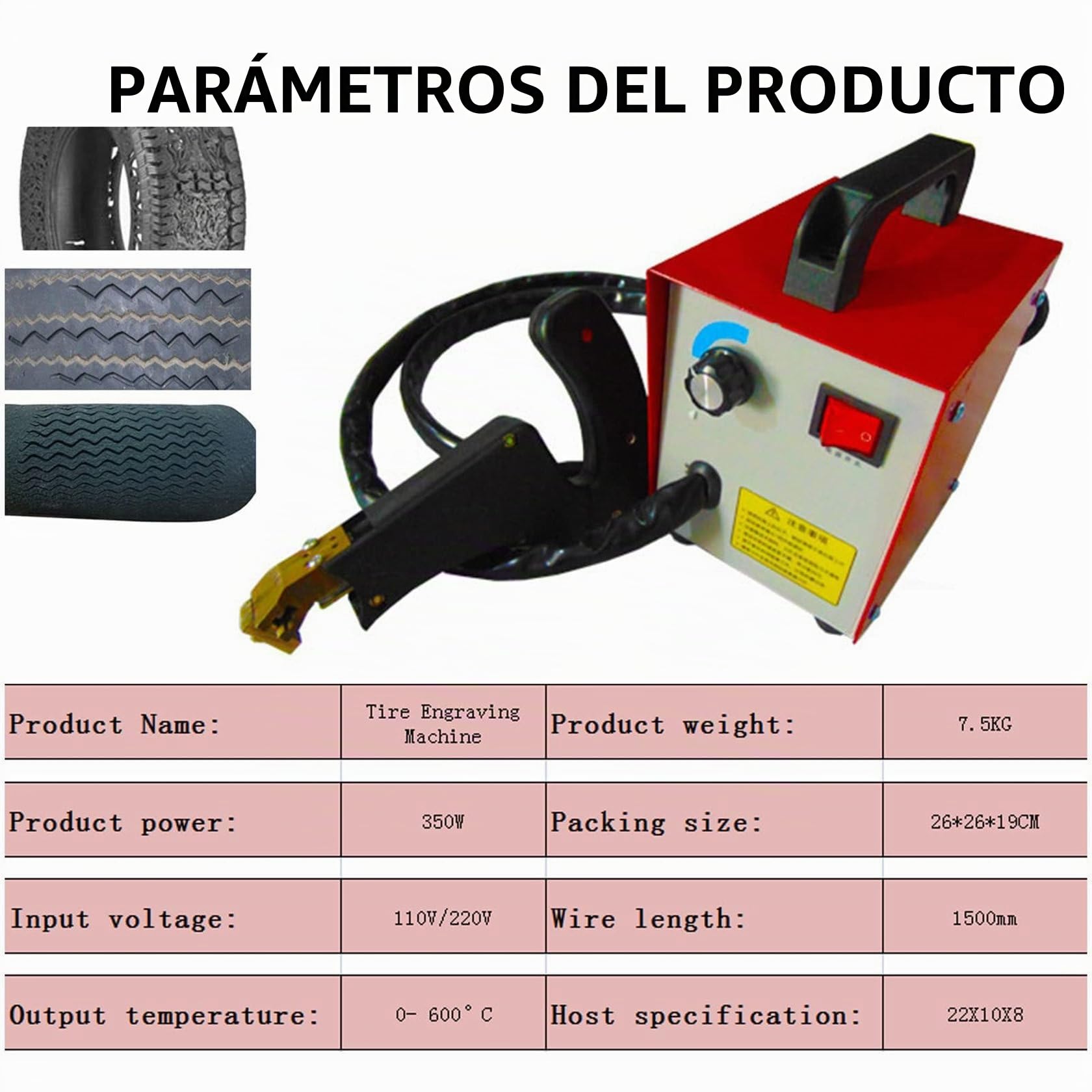 Máquina ranuradora de neumáticos portátil, máquina de ranurado de neumáticos con calefacción, Herramienta de ranurado de neumáticos de 400 W, máquina de Grabado de ranurado de neumáticos para neumáti