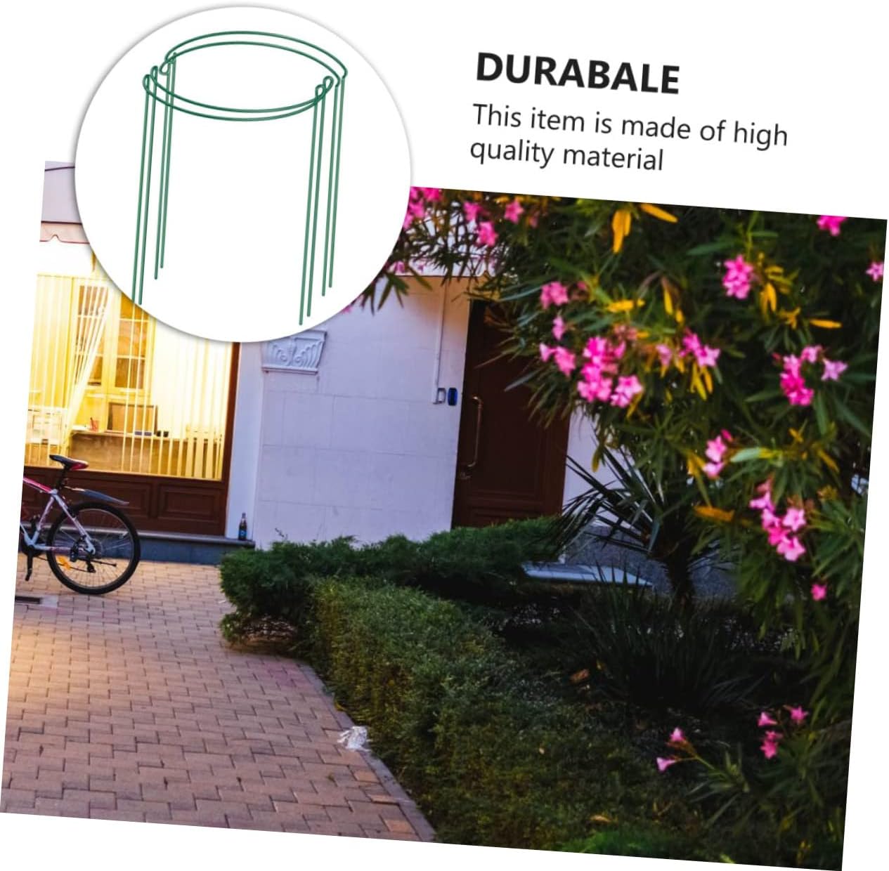 Yardwe Flower Support Frame 4pcs Plant Stakes Ring Half Circle Stand for Rose Peony Bushy Plants Vine Crops
