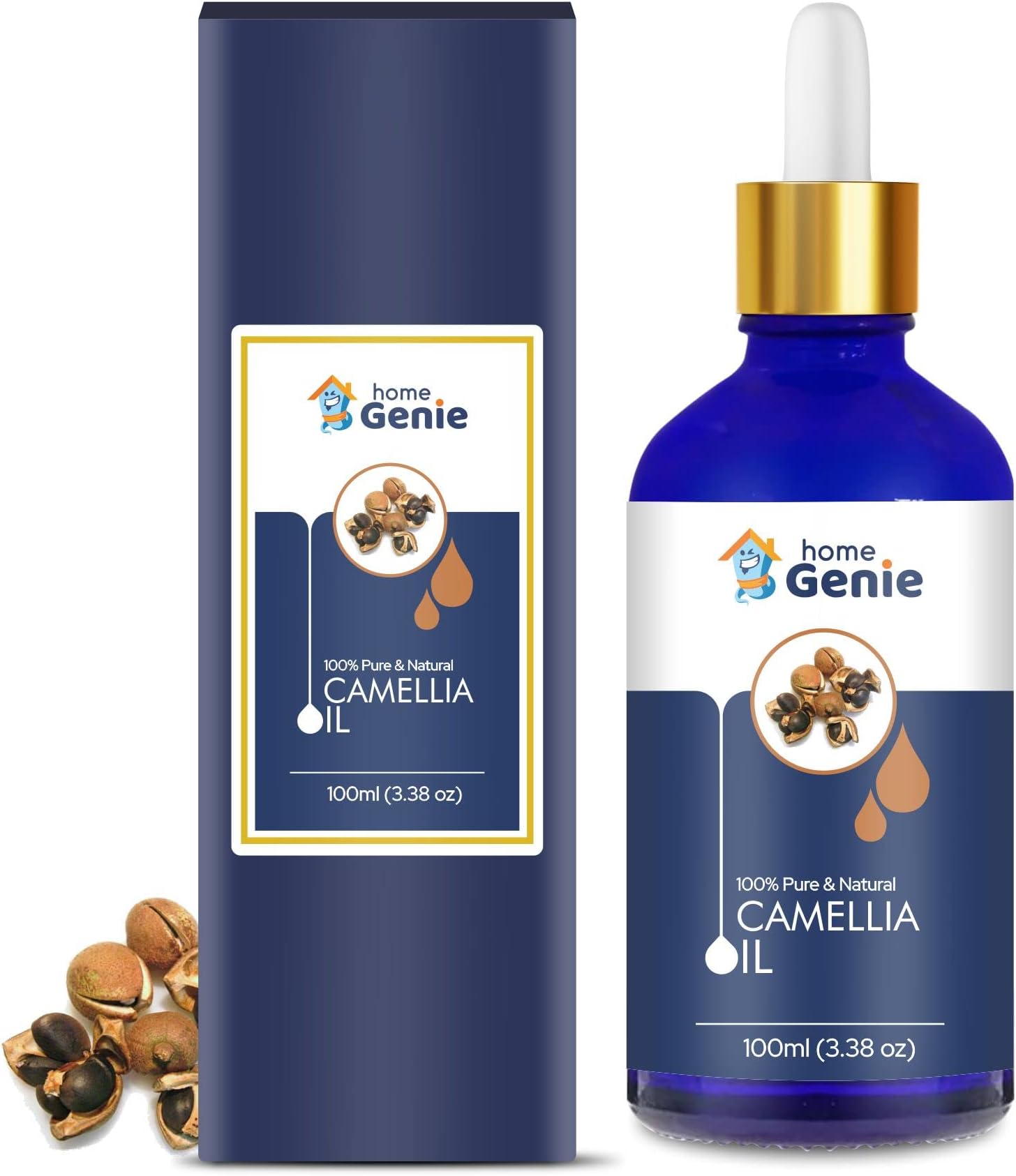 Home Genie Camellia (Camellia Oliefera) Oil 100% Pure & Natural Undiluted Essential Oil - 100ml