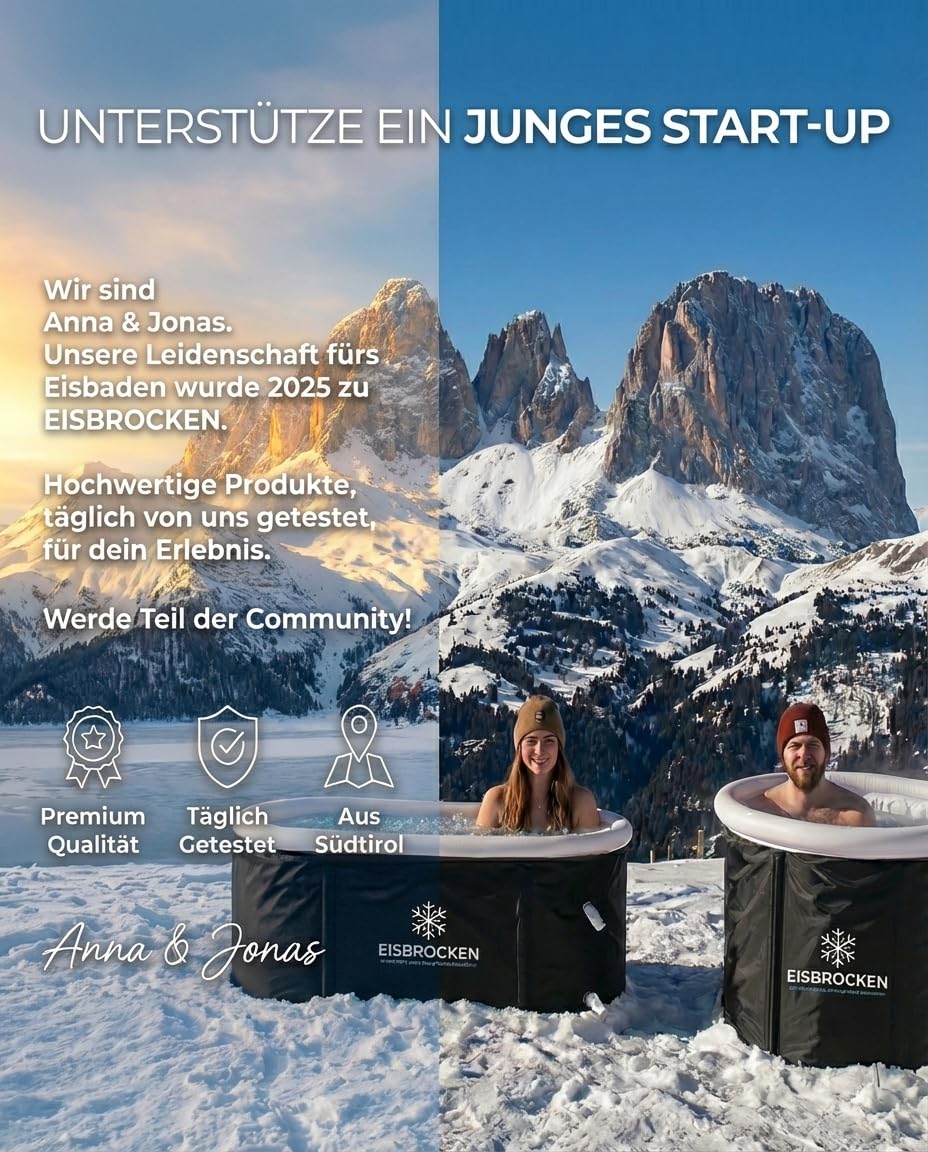 Il bidone originale per il bagno di ghiaccio, pieghevole, diametro 80 cm, con 5 strati di isolamento per sport, rigenerazione e ricreazione, bagno di ghiaccio per interni ed esterni