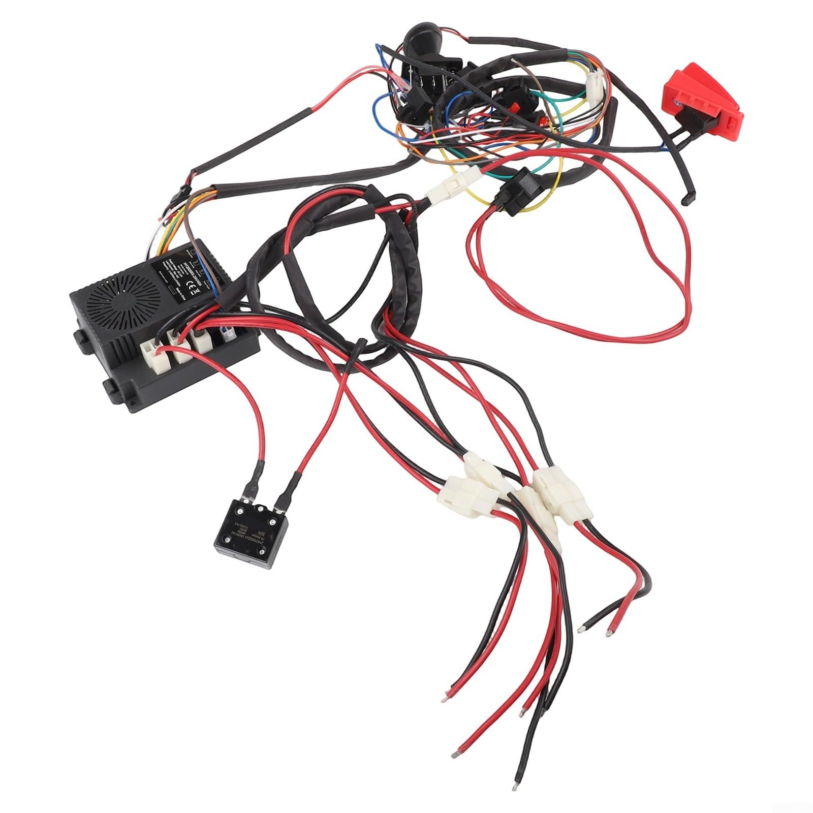 Kit di conversione cablaggio 24 V 40 A per auto elettriche per bambini, telecomando 2,4 G con interruttore alta/bassa velocità, arresto avanti e indietro, compatibile con alimentazione da 12 V-24 V