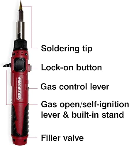Miniatura 4 de Master Appliance PI-20SiK Kit profesional de soldadura de butano inalámbrico [estación de soldadura portátil y herramienta de calor] - Autoencendido