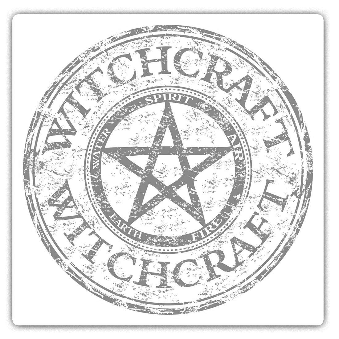 Destination Vinyl Ltd Multi 2 X Square 10Cm Vinyl Stickers - Witchcraft Pagan Symbol Witch 39975