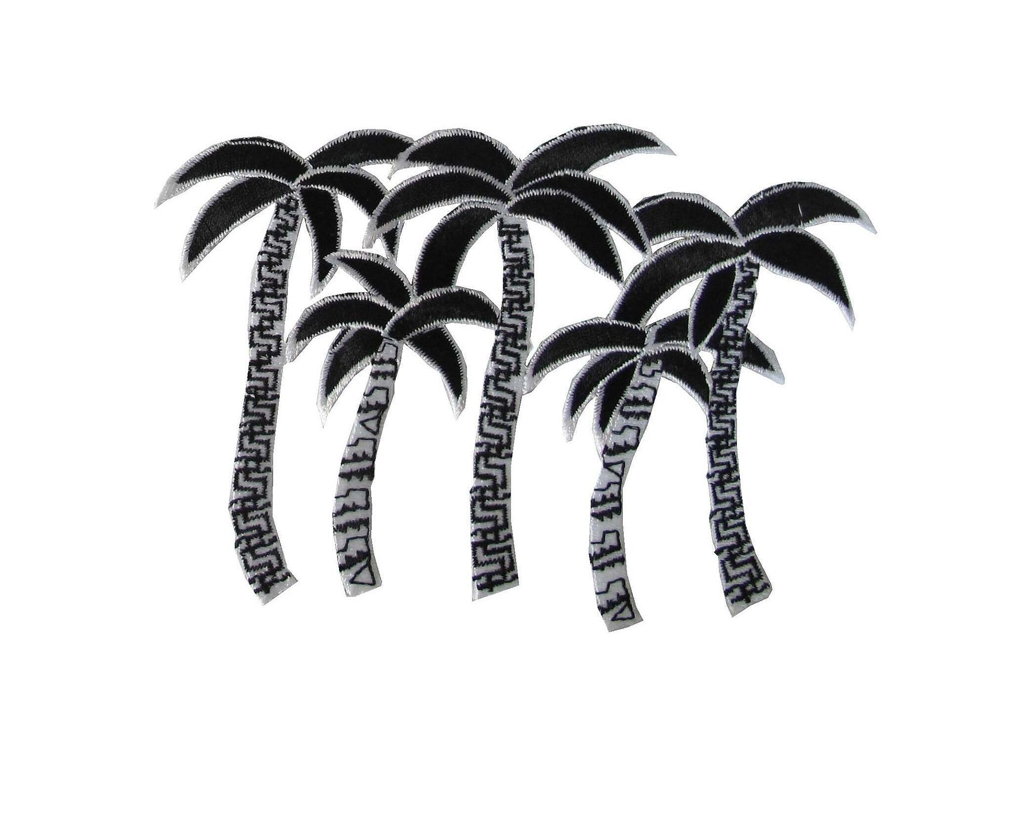 5Pcs Green Applique Patches – Coconut Palm Tree Embroidered Iron-On Patches For DIY Clothing - View #11