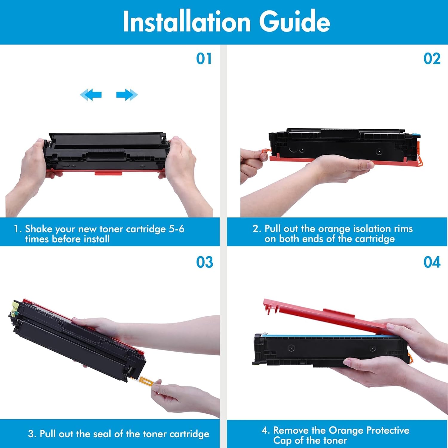 202X High Yield Toner Cartridges 4-Pack | Compatible for HP 202A CF500A CF500X CF501X CF502X CF503X for Color Laserjet Pro MFP M281fdw M281fdn M281cdw M281 M254dw M254nw M254dn Printer Ink