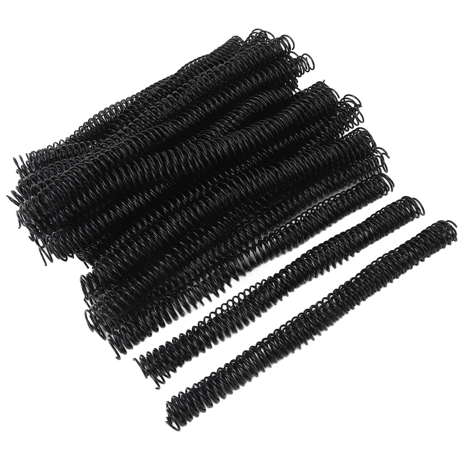 Lot de 100 spirales de reliure 16 mm de diamètre 48 dents 4:1 pour papier A4 (noir)