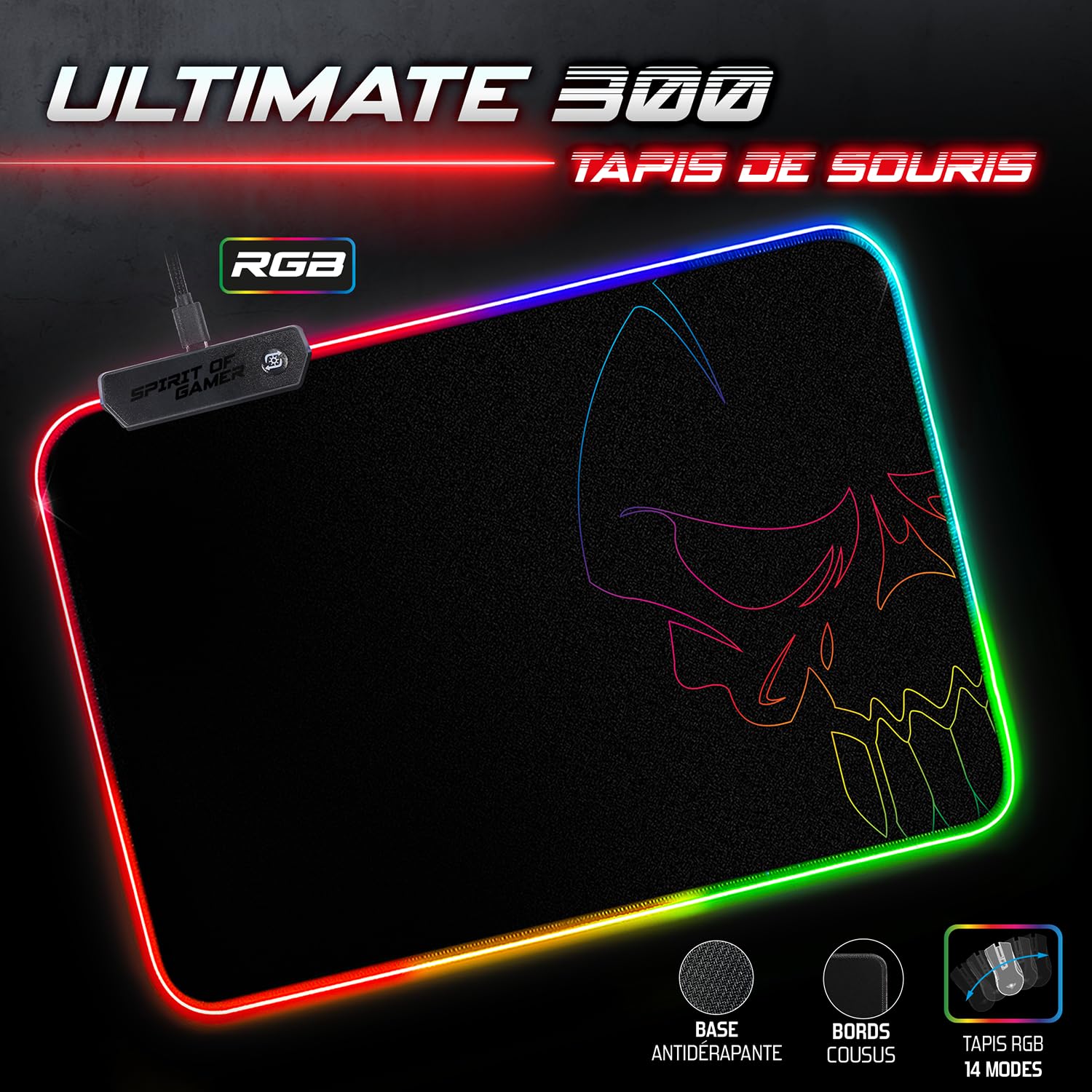 Spirit Of Gamer Ultimate 300 4 en 1 Teclado Ratón Auriculares Pack Gamer