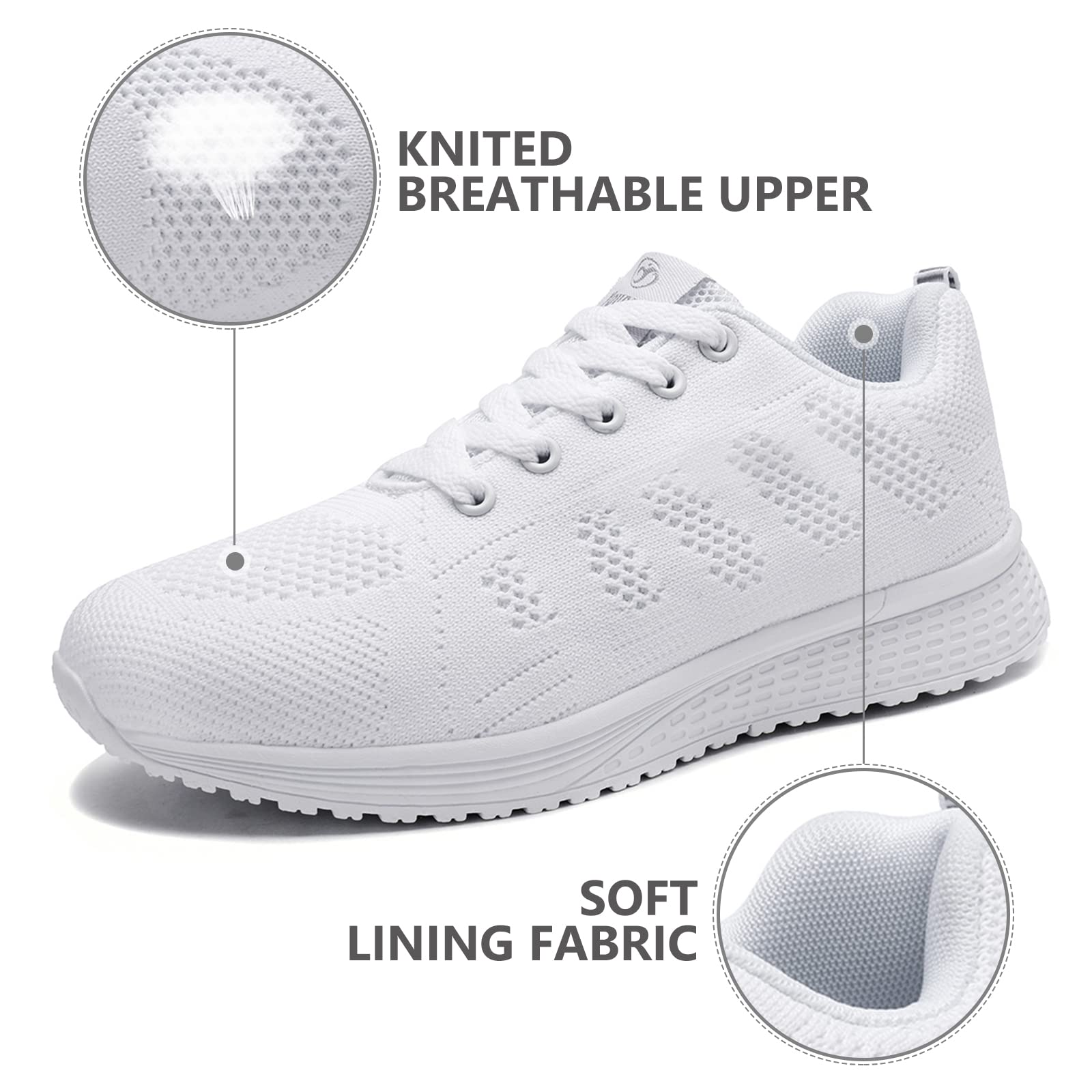 Zapatillas de Deporte para Mujer Zapatillas Deportivas para Correr Zapatos con Cordones para Caminar Zapatillas Transpirables para Correr al Aire Libre para Correr