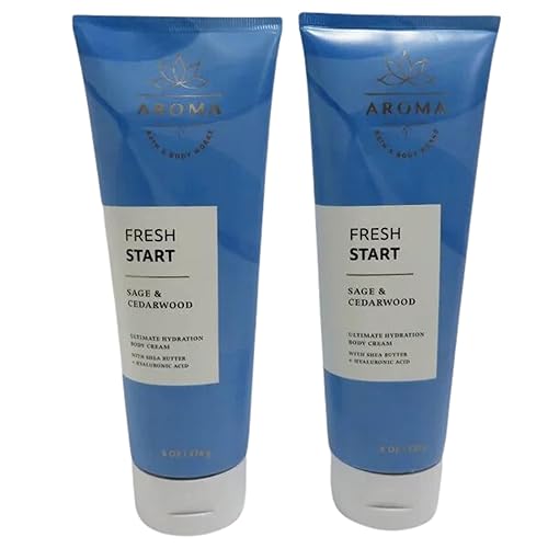 Bath & Body Works Crema corporal Ultimate Hydration (Sage Cedarwood), 8.00 onzas (paquete de 2)