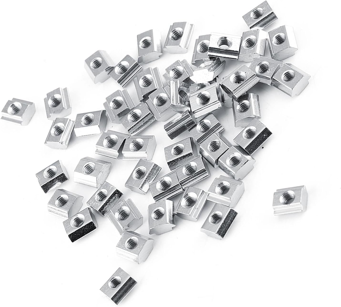 50pcs lot Coated Carbon Steel Sliding T Slot Nut, EU20 and EU30 Fasteners for Aluminum Profile Accessories, Made from Carbon Steel (European Standard Model 20-M4)