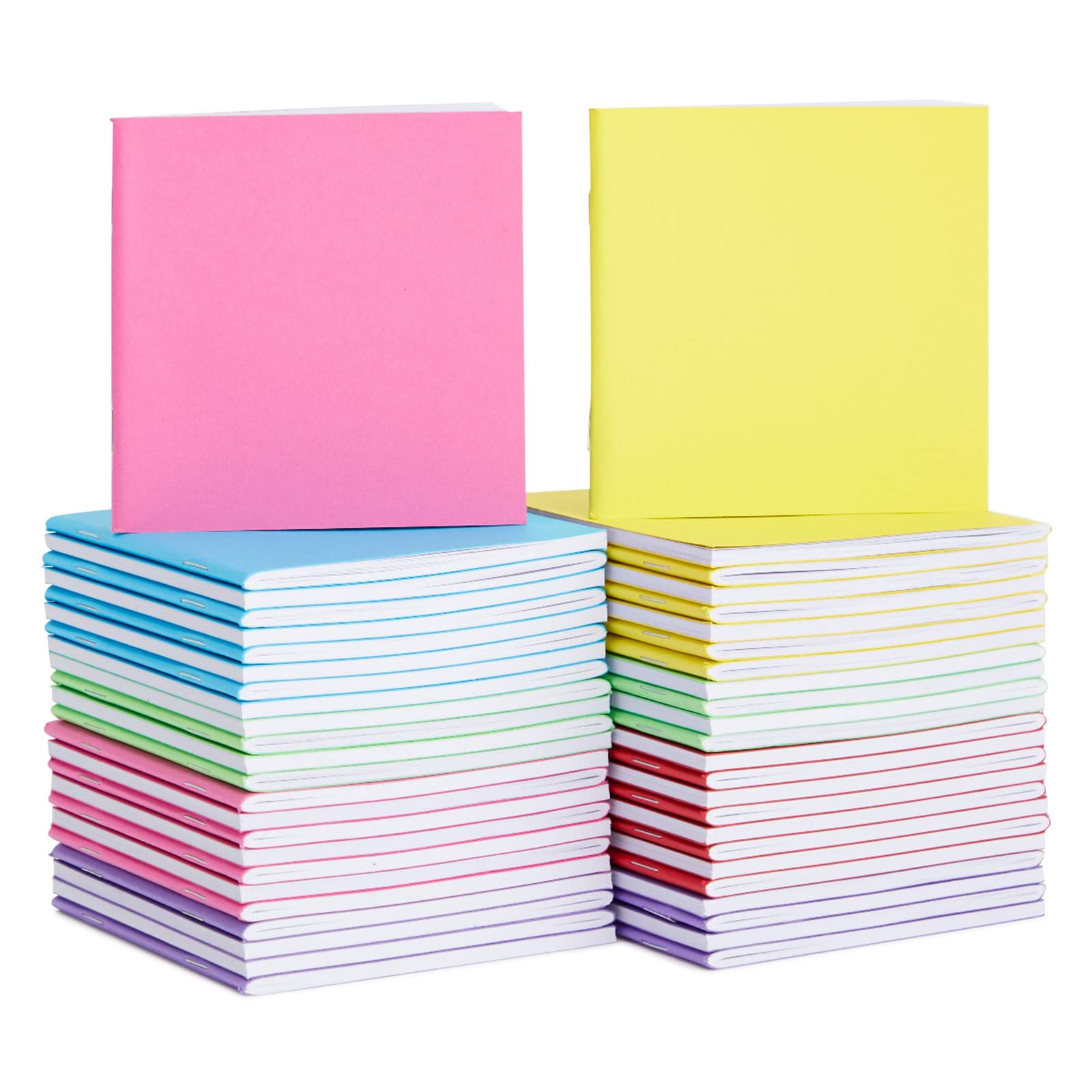 Amazon.com : 48 Pack Colorful Blank Journals for Kids, 24 Sheets Each (6  Colors, 4.1 x 4.2 In) : Office Products