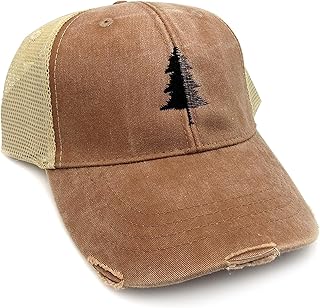 Trucker Hat – Distressed Mesh Back Adjustable Cap for Men & Women, Curved Bill Outdoor Hat