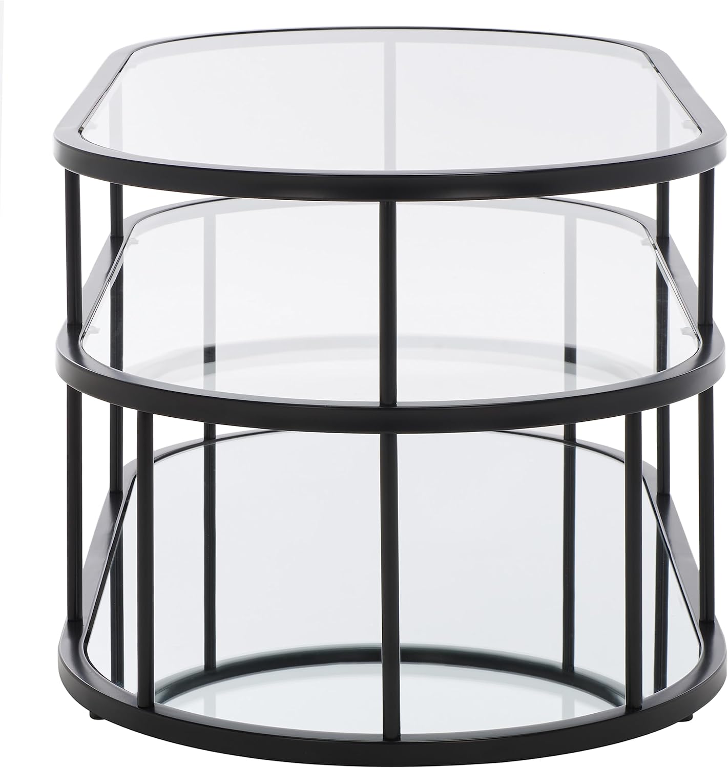 Safavieh Home Collection COF6402 Table, Matte Black/Glass
